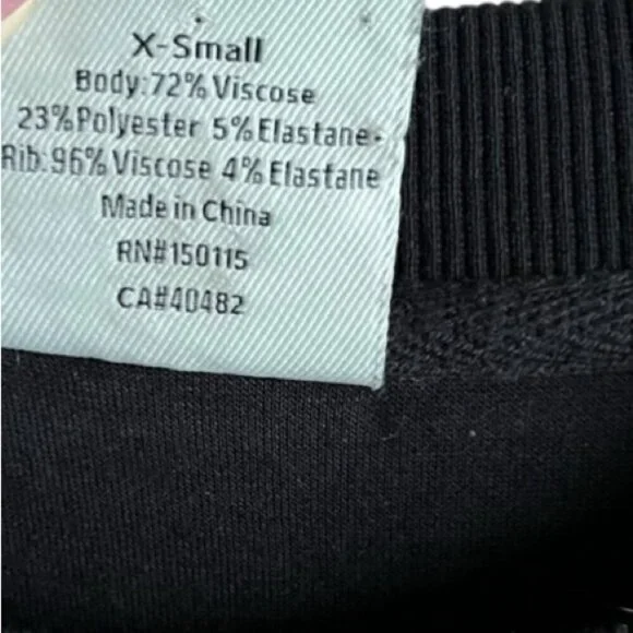 Varley Charter Sweat Sweatshirt 2.0 XS Black Doublesoft - Picture 13 of 13